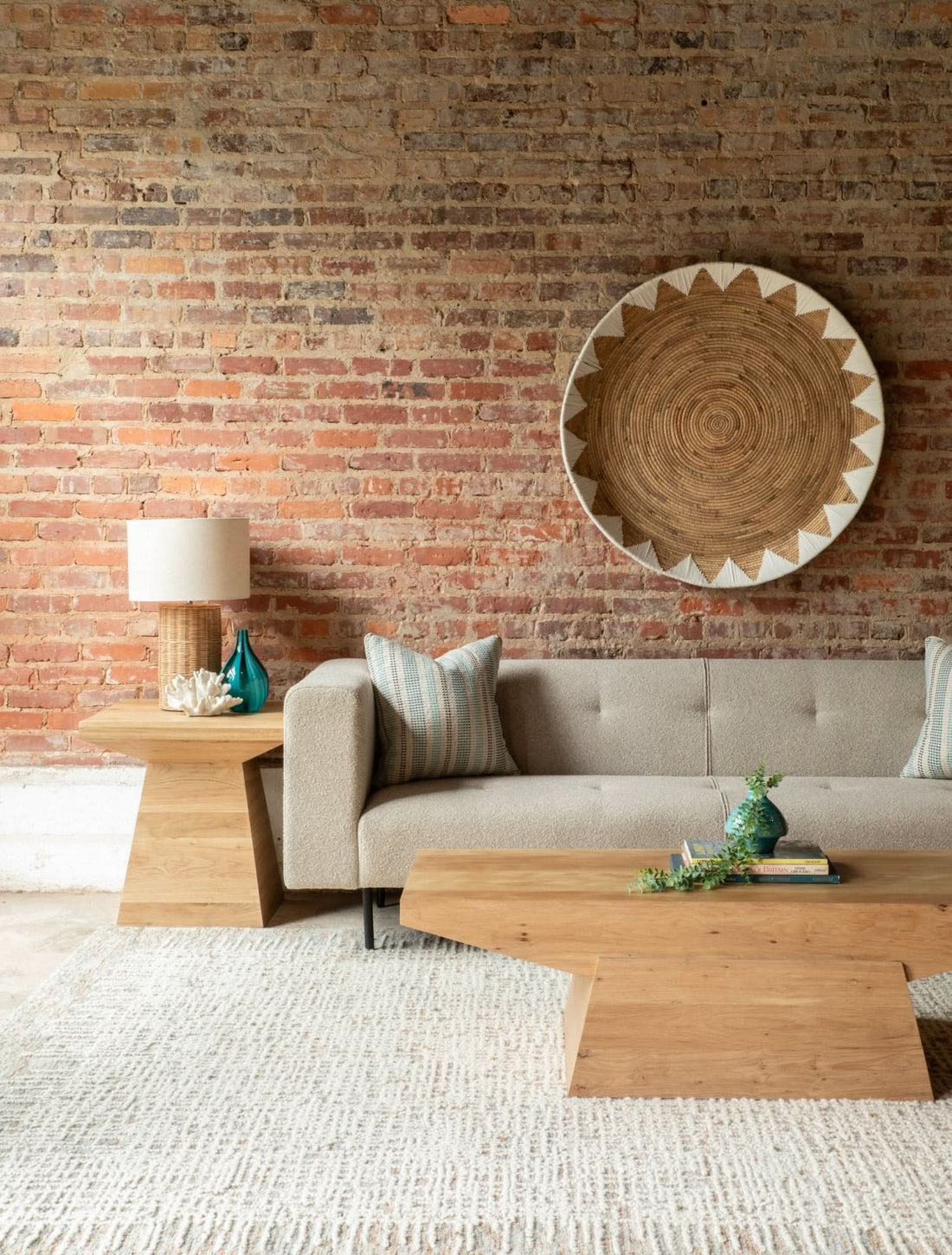 Incus 58" Modern Coffee Table in Natural Oak - Home Trends & Design