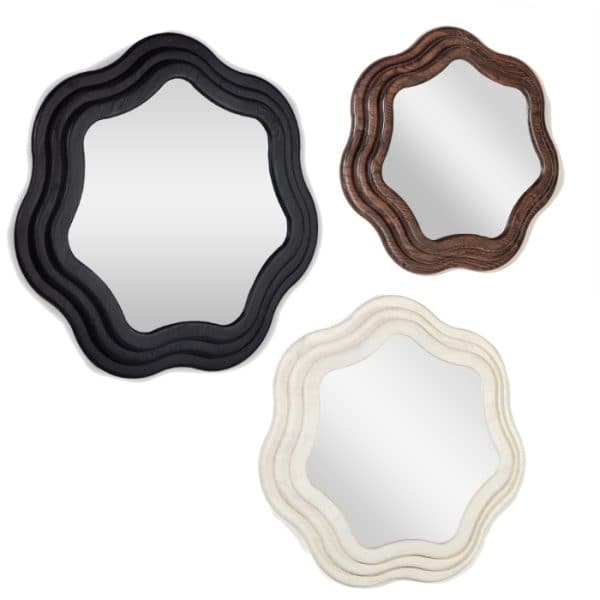 Swirl Round Wall Mirror Set