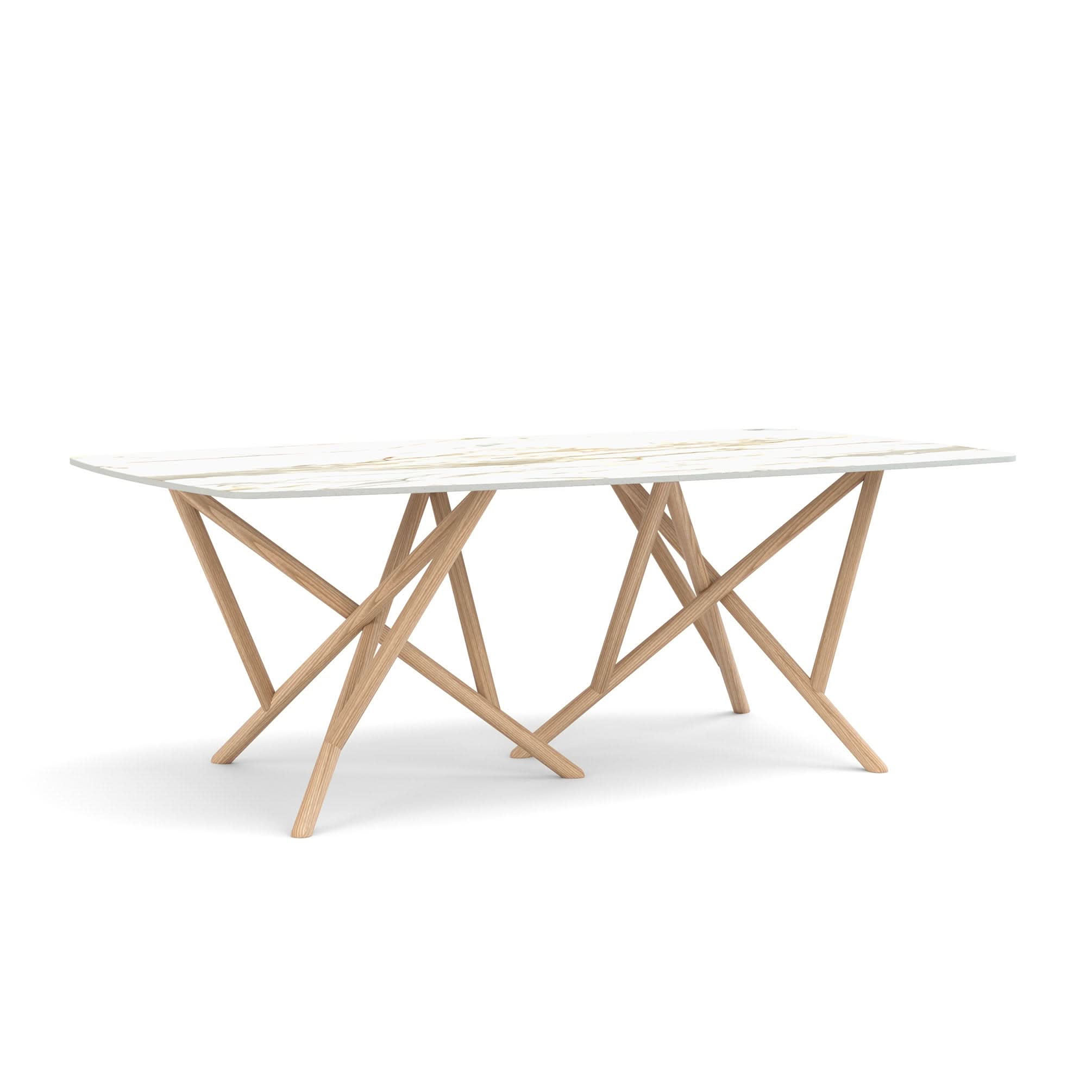 Copeland Baton Sintered Stone Boat Shaped Top Table