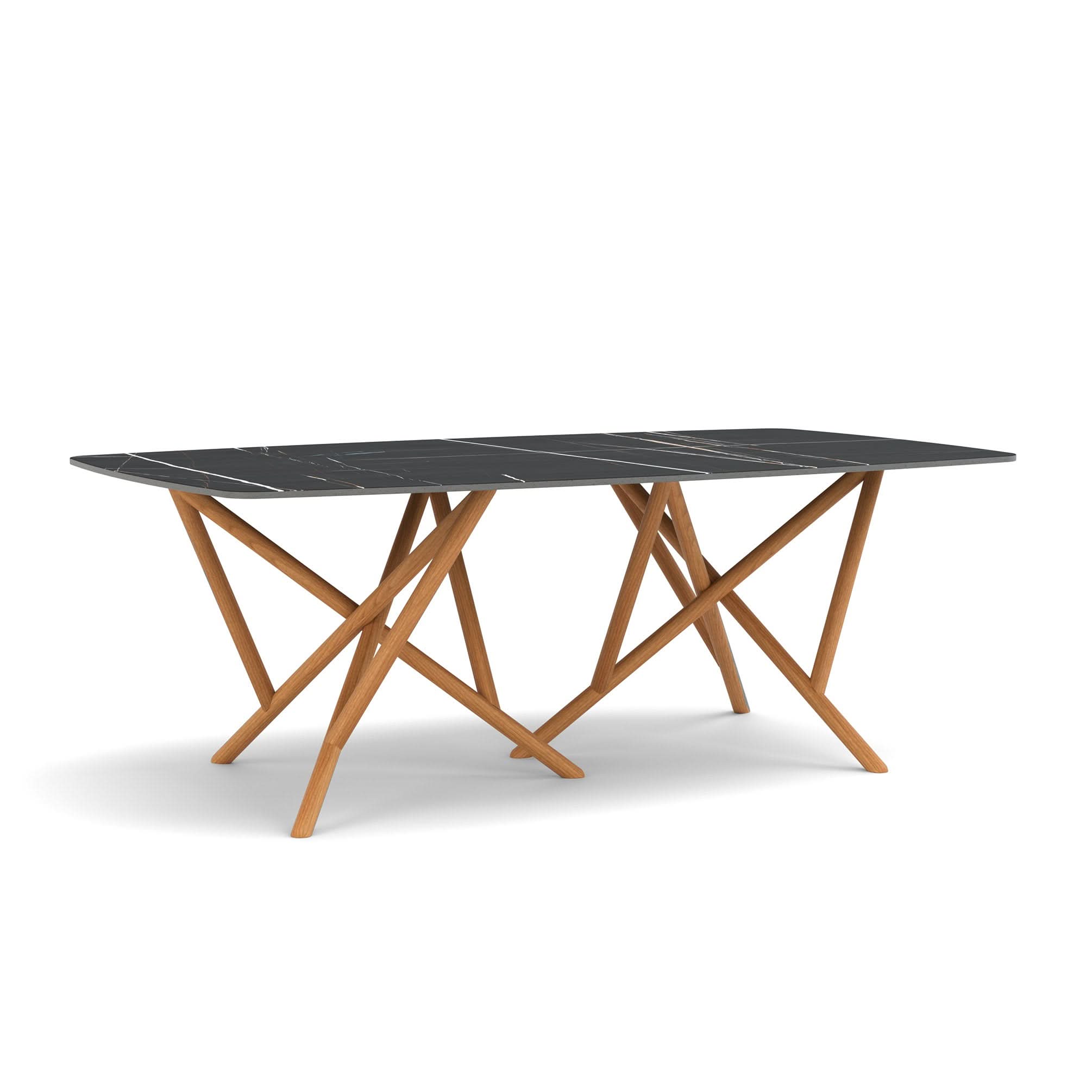 Copeland Baton Sintered Stone Boat Shaped Top Table