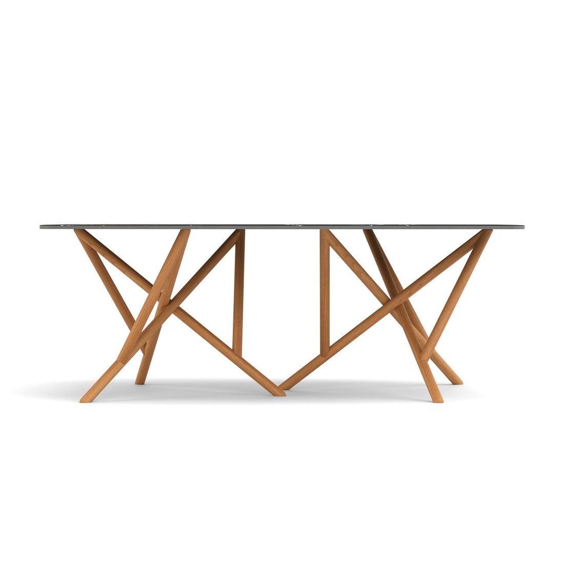 Copeland Baton Sintered Stone Boat Shaped Top Table