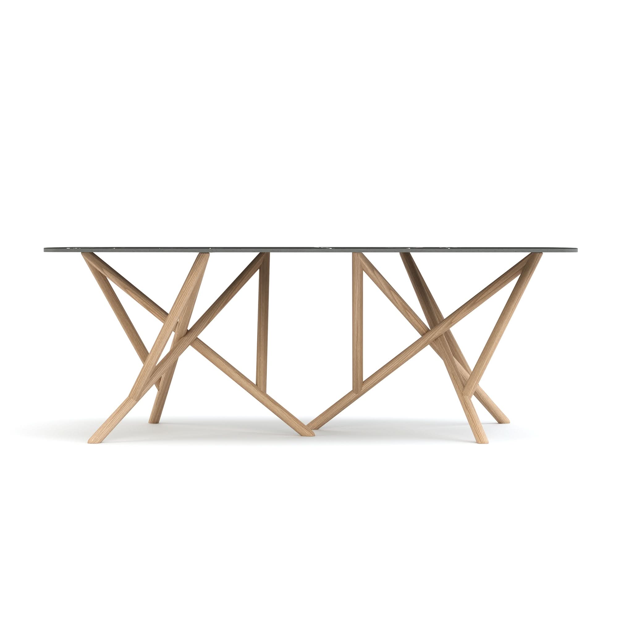 Copeland Baton Sintered Stone Boat Shaped Top Table