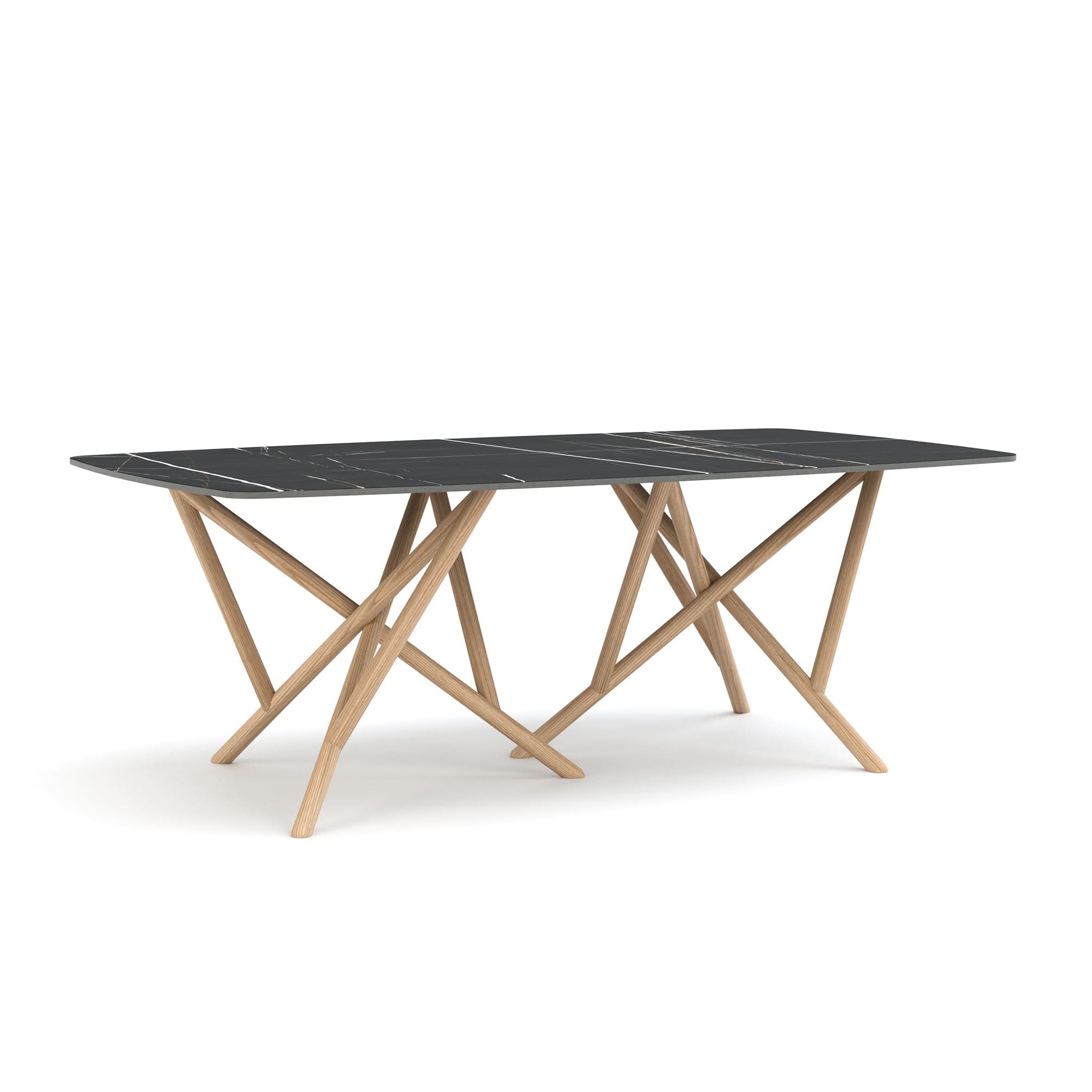 Copeland Baton Sintered Stone Boat Shaped Top Table