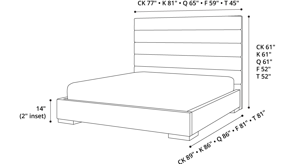 Bristol Upholstered Platform Bed