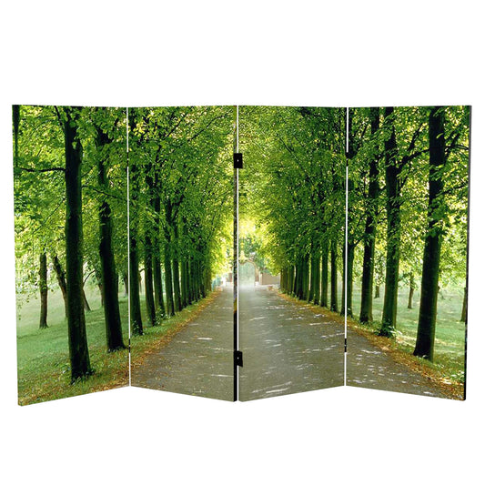 3 ft. Short Double Sided Path of Life Canvas Folding Screen