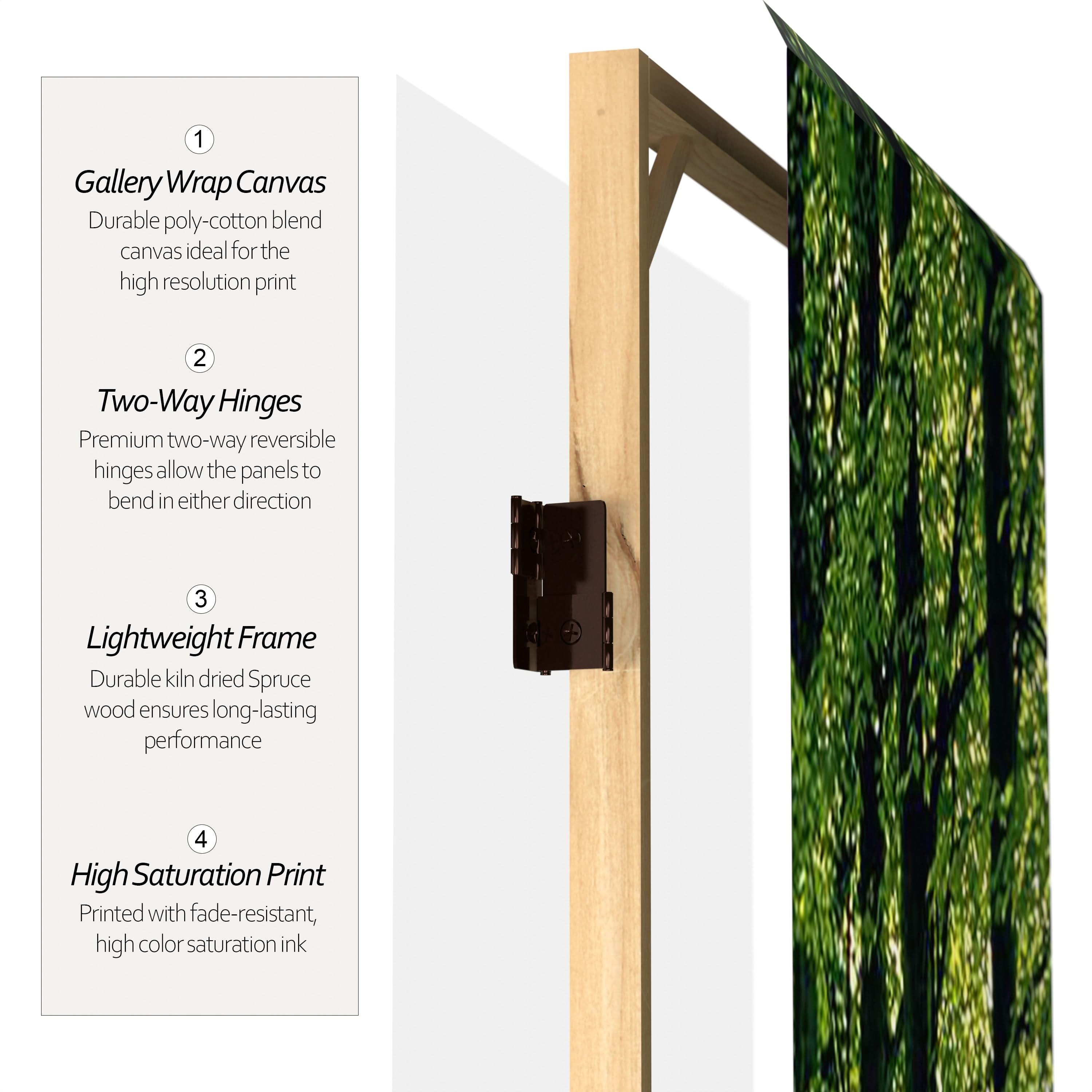 3 ft. Short Double Sided Path of Life Canvas Folding Screen