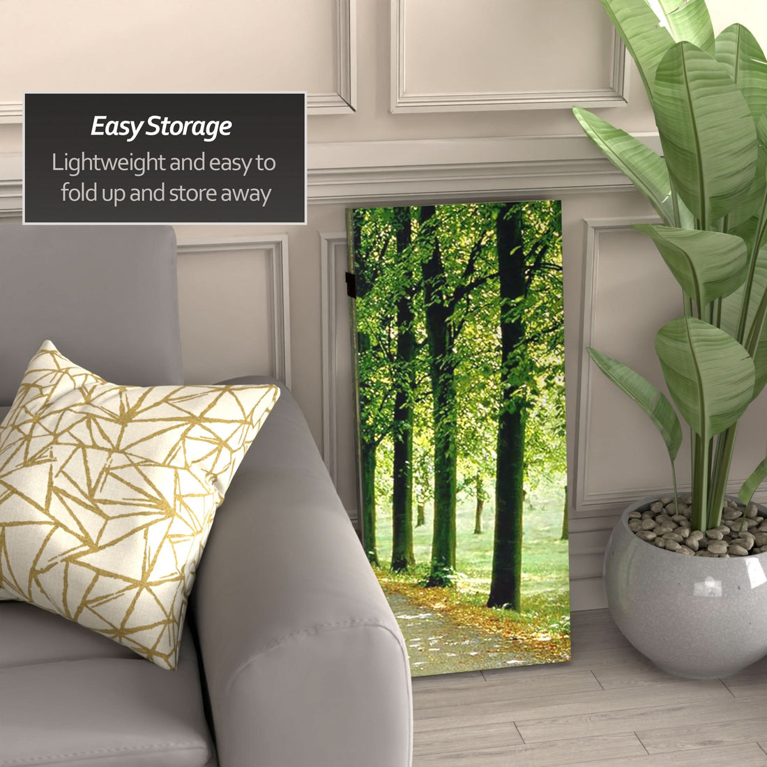 3 ft. Short Double Sided Path of Life Canvas Folding Screen