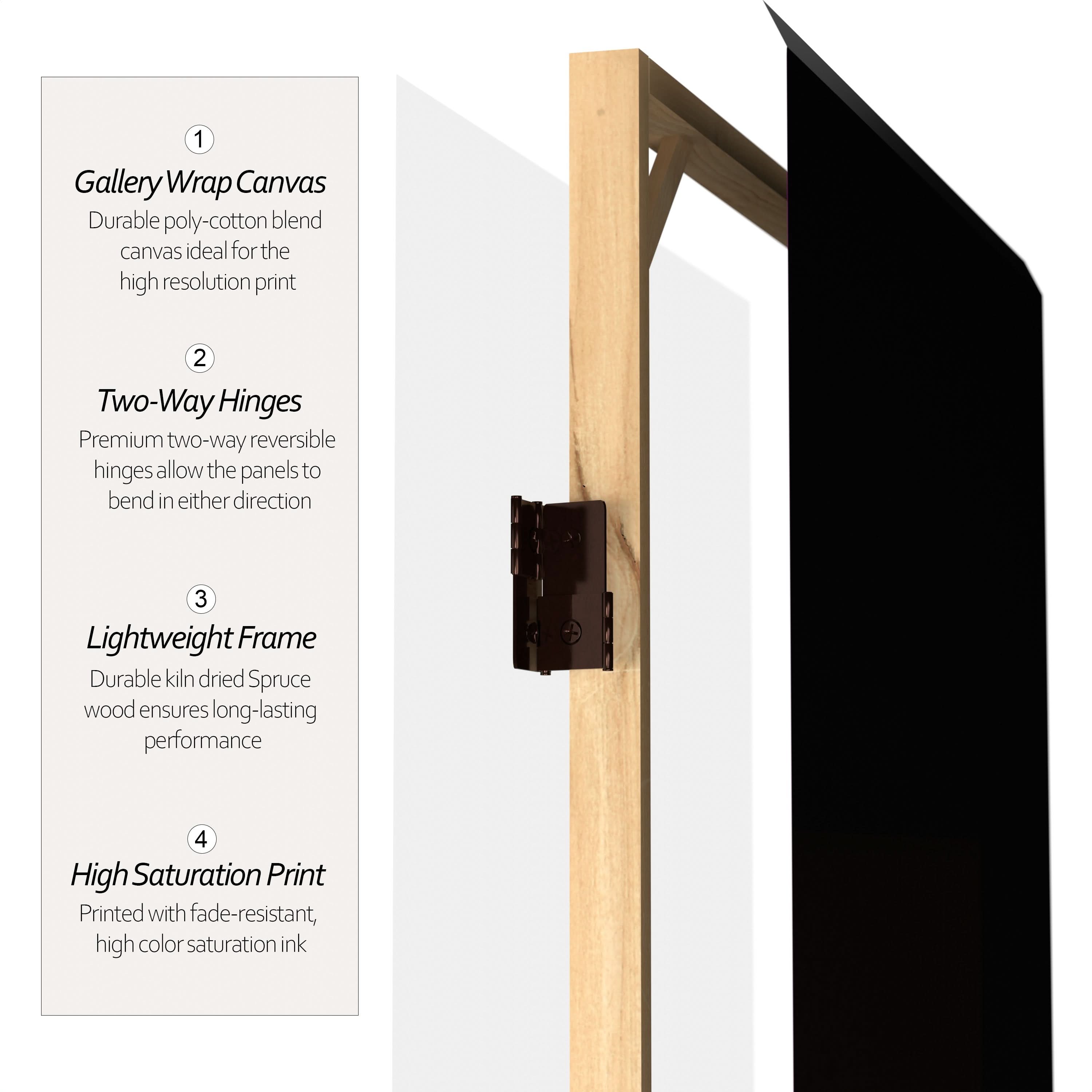 6 ft. Tall Double Sided Buddha and Ganesh Canvas Room Divider