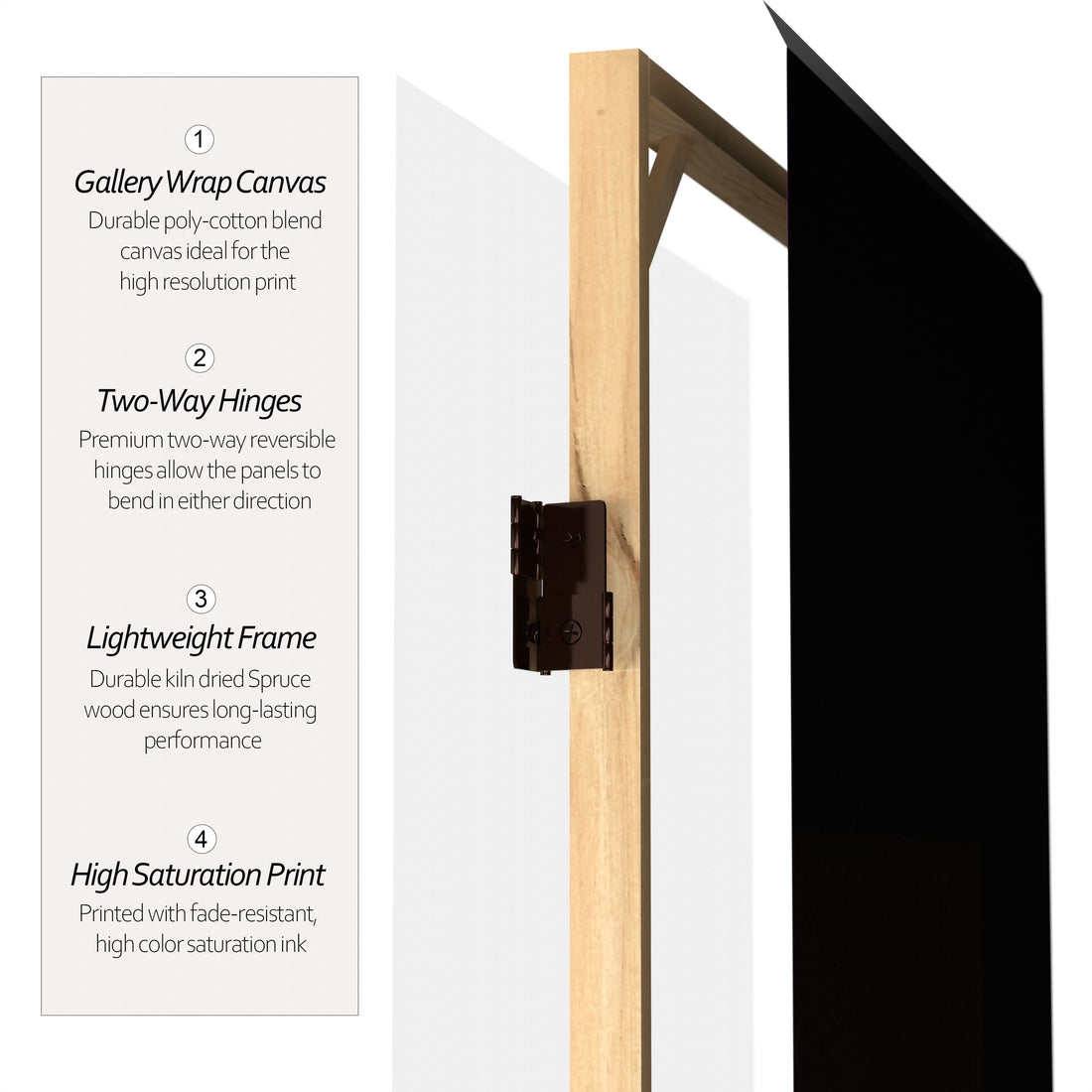 6 ft. Tall Double Sided Buddha and Ganesh Canvas Room Divider