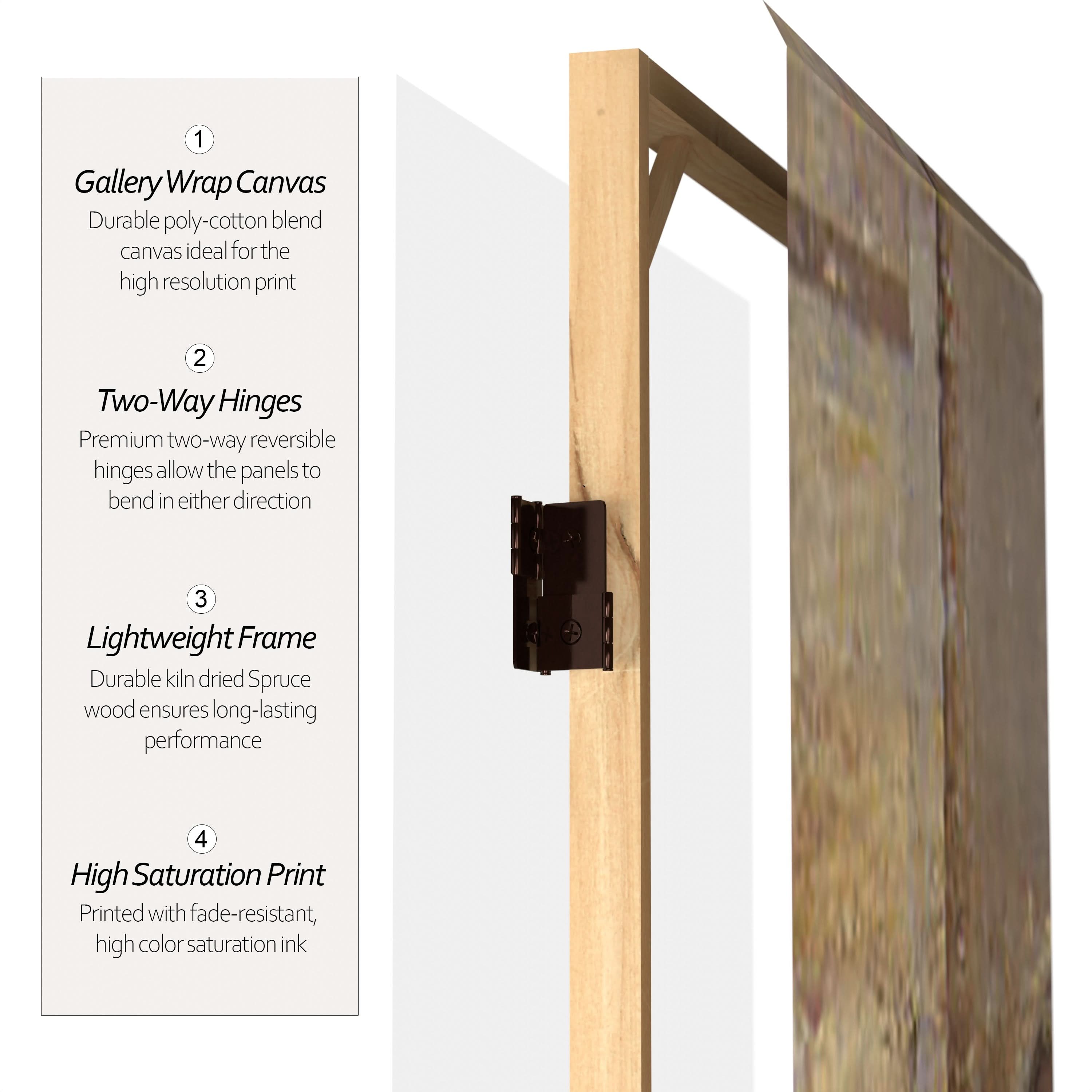 6 ft. Tall Double Sided Brasserie Canvas Room Divider