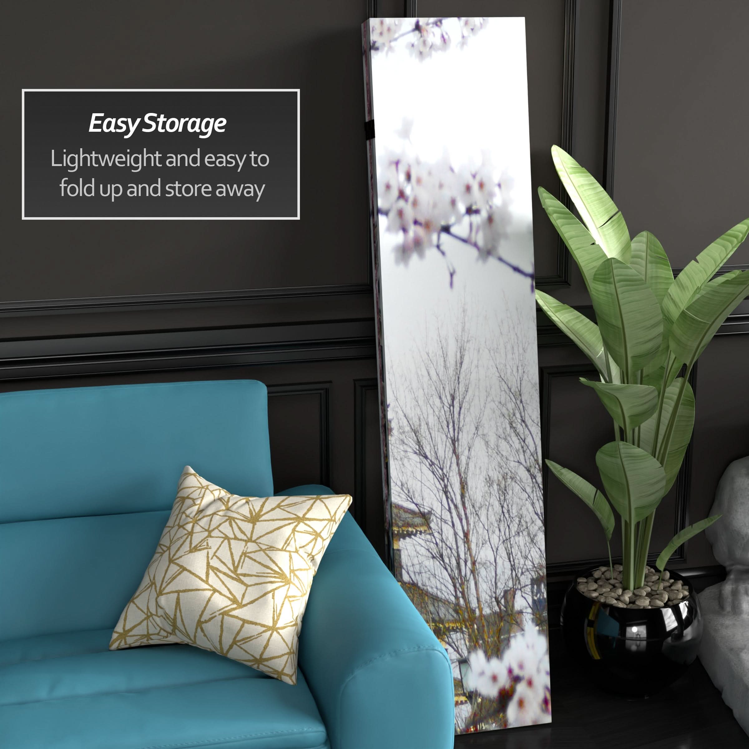 6 ft. Tall Double Sided Cherry Blossoms Room Divider