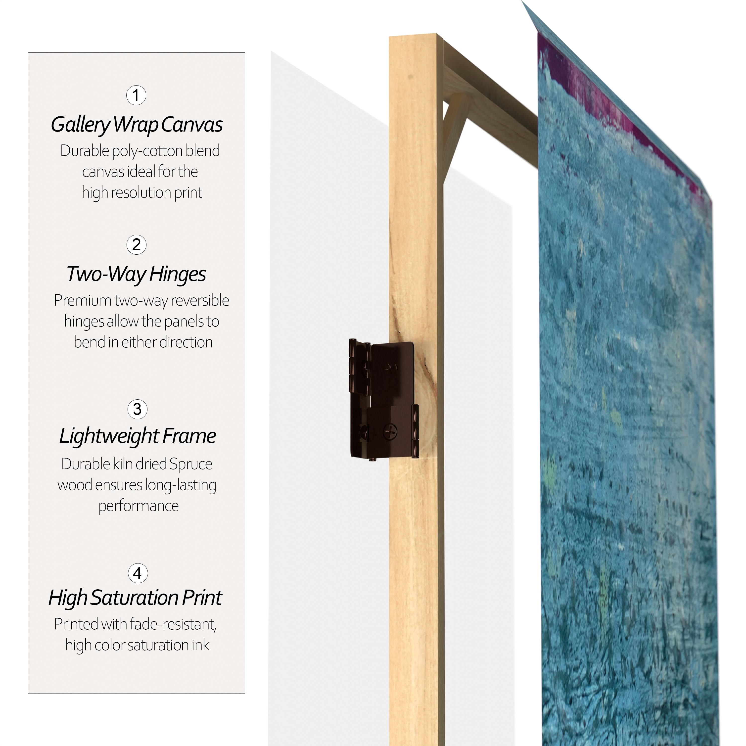 6 ft. Tall Double Sided Horizon Canvas Room Divider