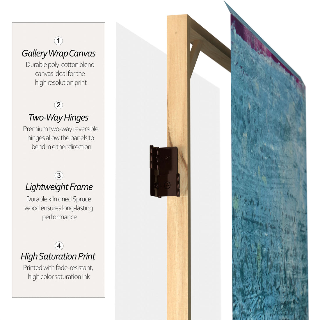 6 ft. Tall Double Sided Horizon Canvas Room Divider