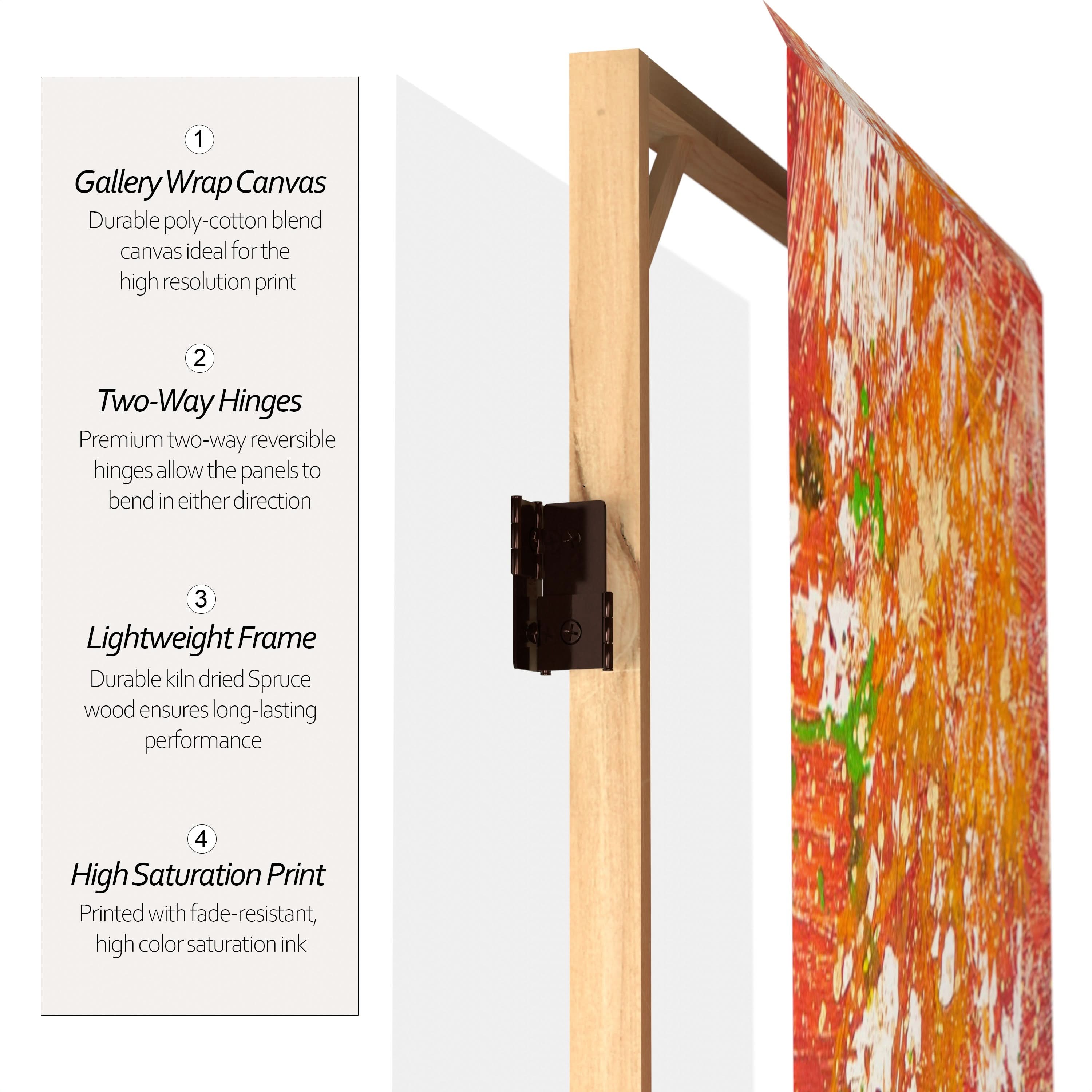 6 ft. Tall Double Sided Transcendence Canvas Room Divider