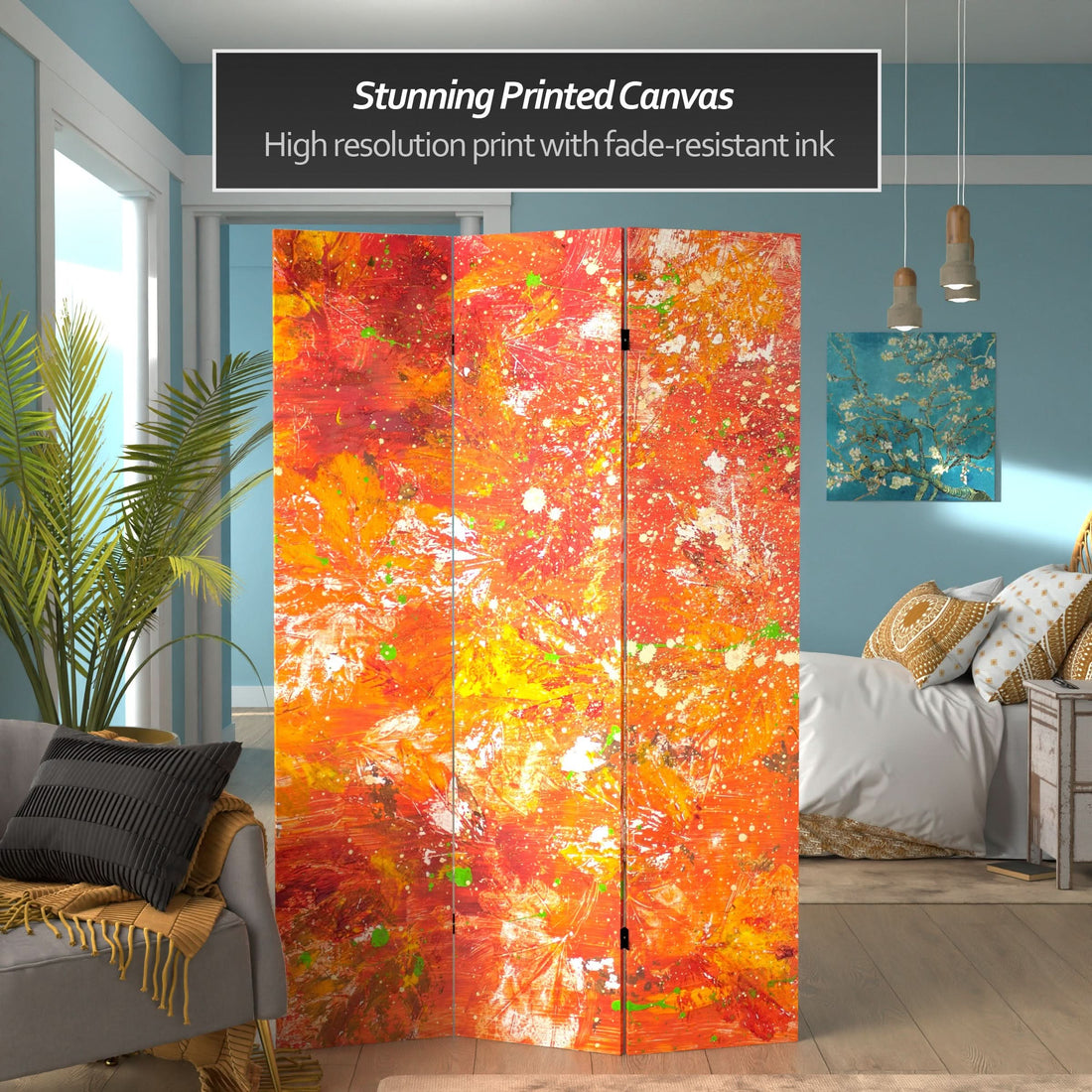 6 ft. Tall Double Sided Transcendence Canvas Room Divider