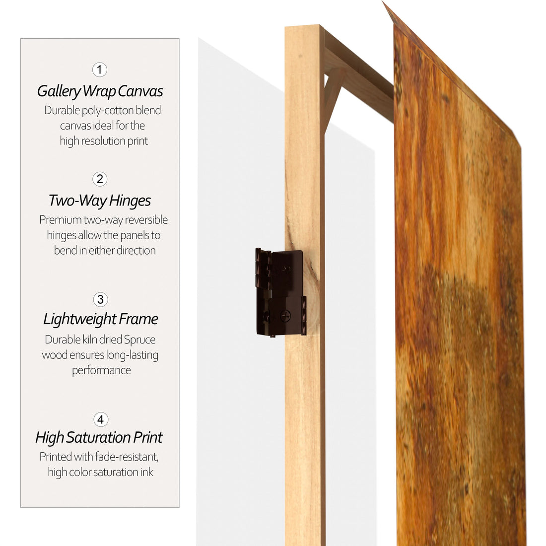 6 ft. Tall Double Sided Flight Canvas Room Divider