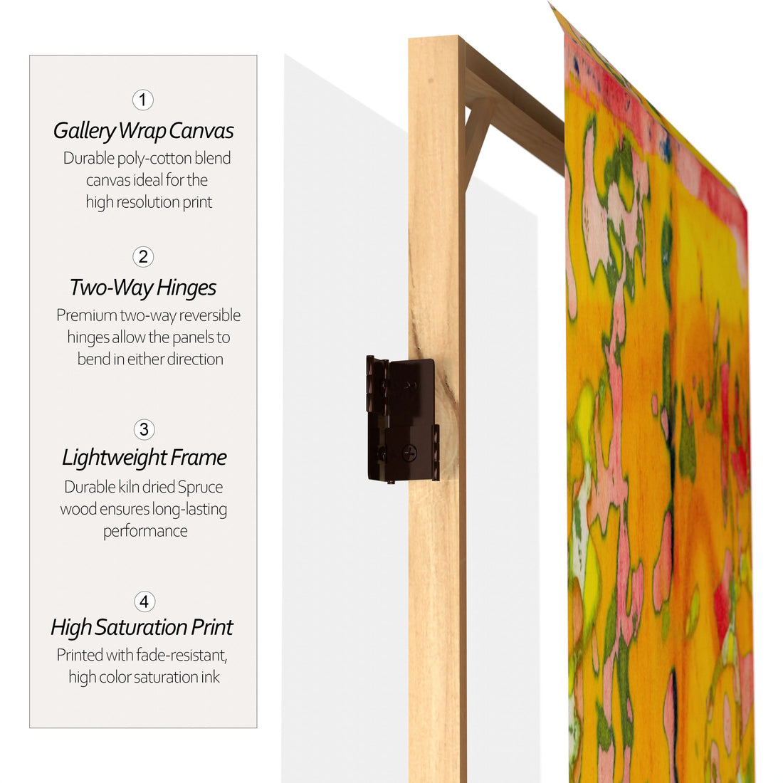 6 ft. Tall Double Sided Ivy Canvas Room Divider