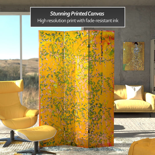  6 ft. Tall Double Sided Ivy Canvas Room Divider 