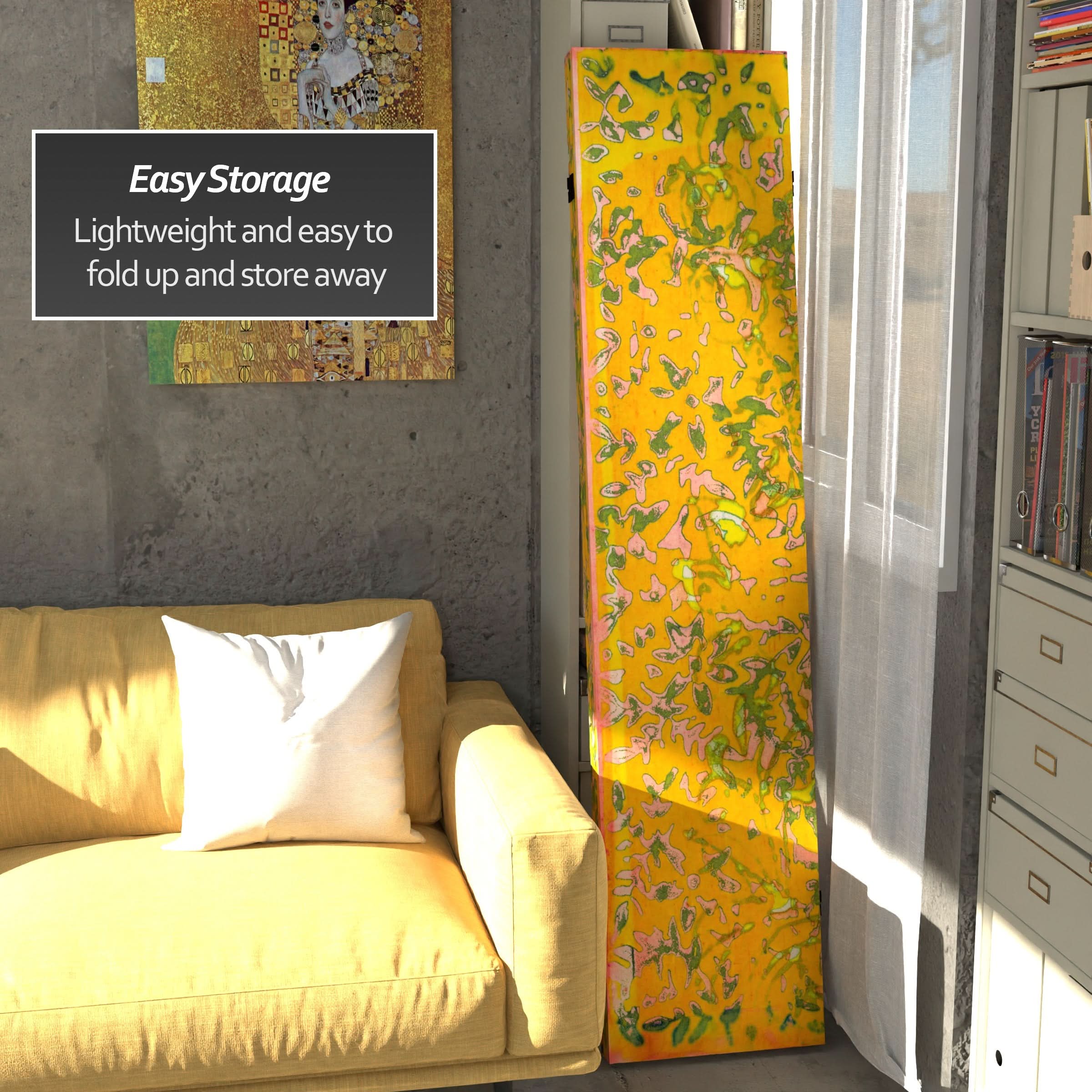 6 ft. Tall Double Sided Ivy Canvas Room Divider