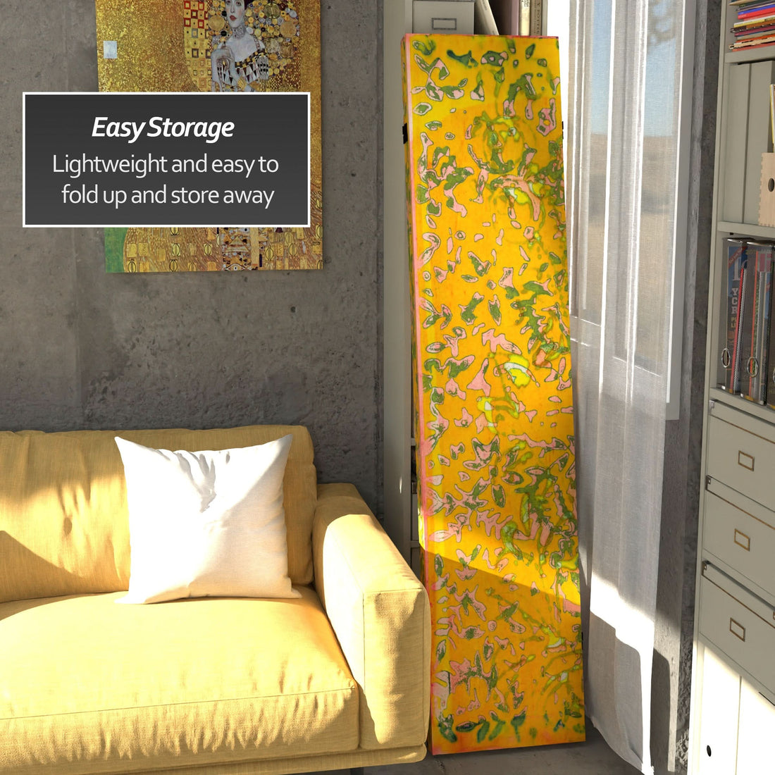 6 ft. Tall Double Sided Ivy Canvas Room Divider
