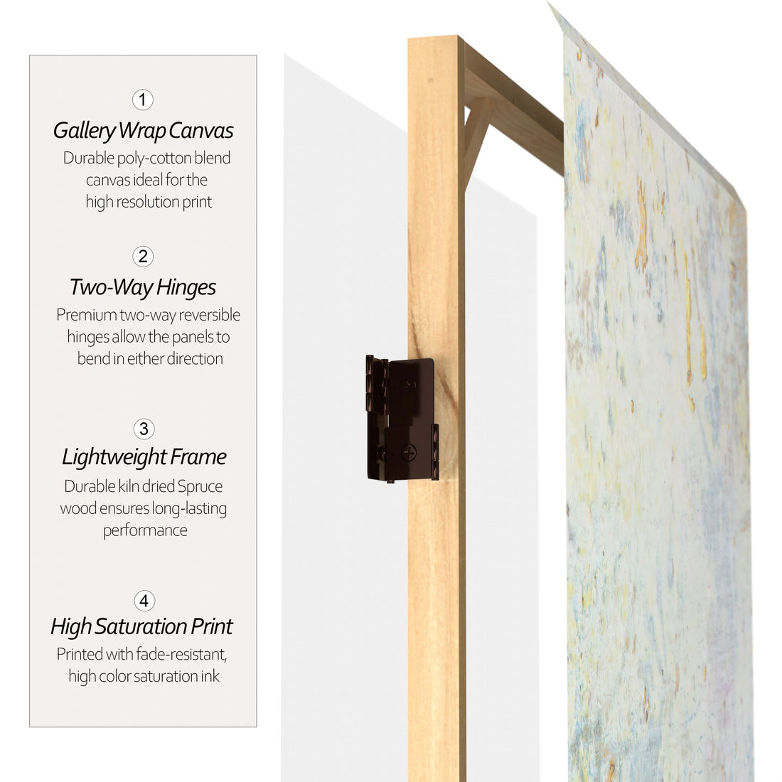 6 ft. Tall Double Sided Celestia Canvas Room Divider