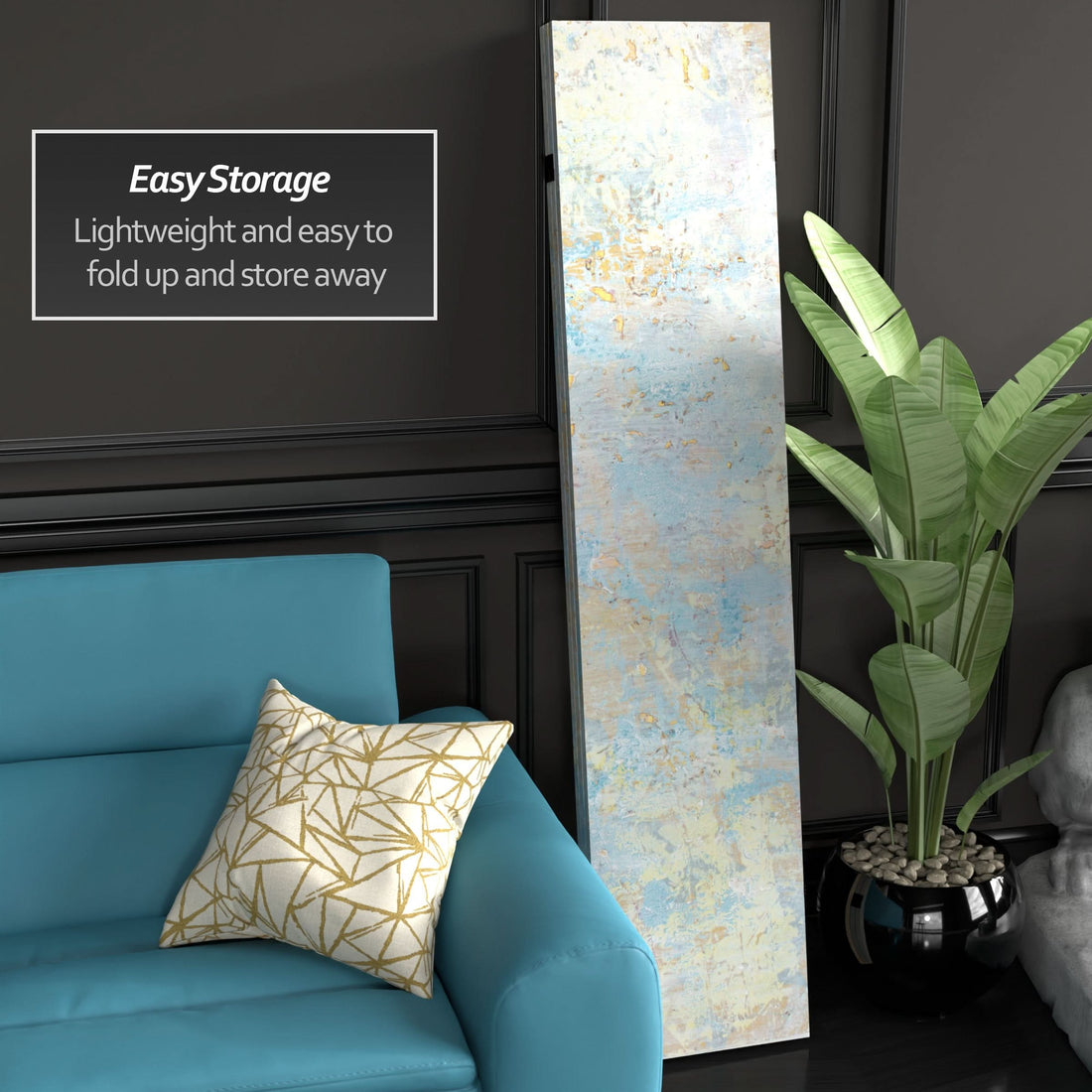 6 ft. Tall Double Sided Celestia Canvas Room Divider