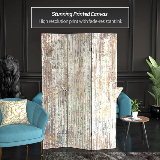  6 ft. Tall Double Sided Aspen Rain Canvas Room Divider 