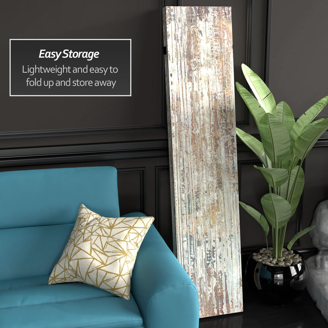 6 ft. Tall Double Sided Aspen Rain Canvas Room Divider