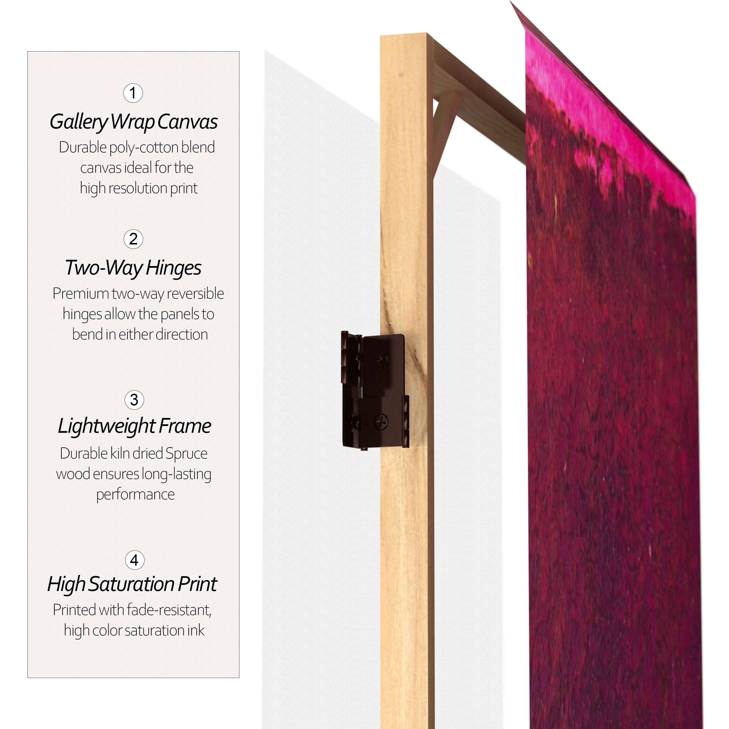 6 ft. Tall Double Sided Desire Canvas Room Divider