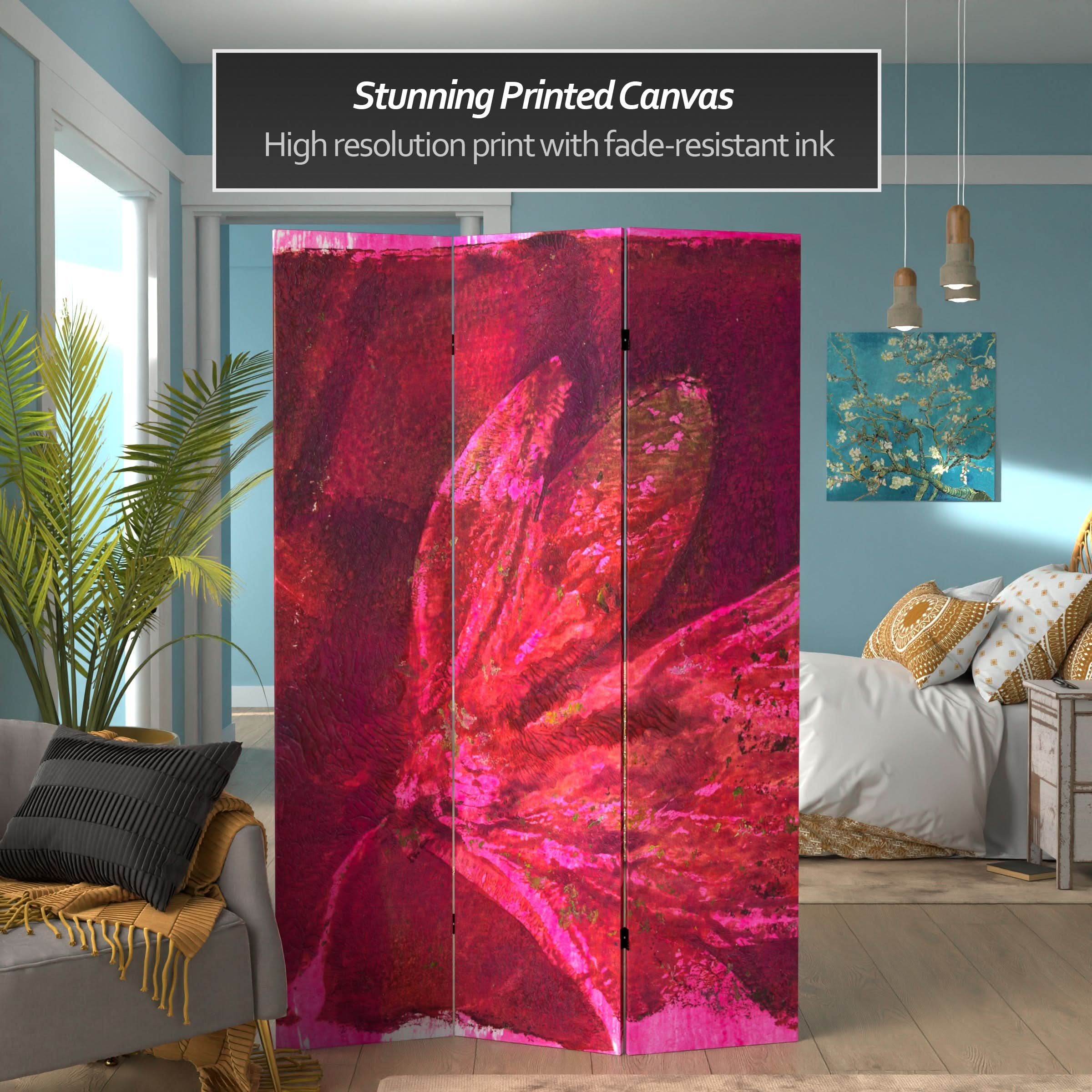 6 ft. Tall Double Sided Desire Canvas Room Divider