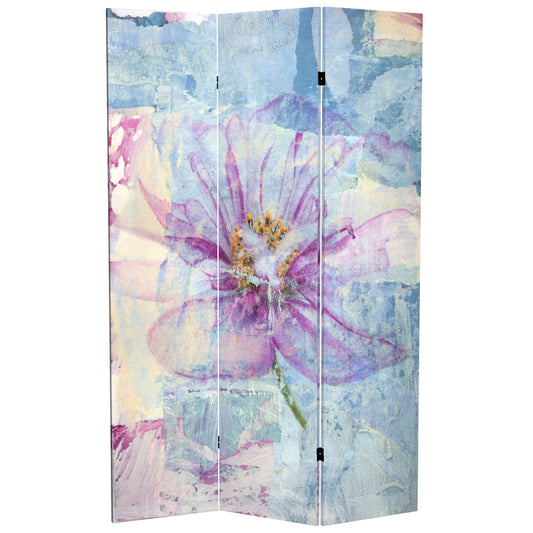 6 ft. Tall Double Sided Love Blossom Canvas Room Divider