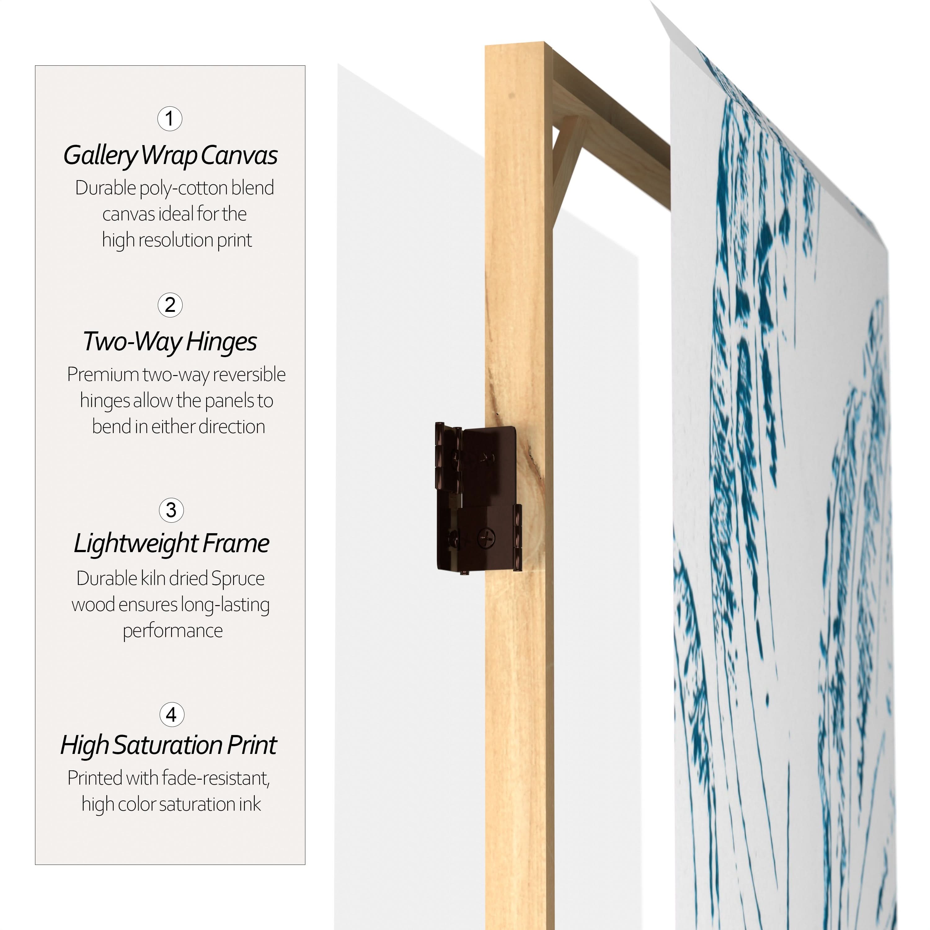 5 1/4 ft. Spring Morning Canvas Room Divider 6 Panel