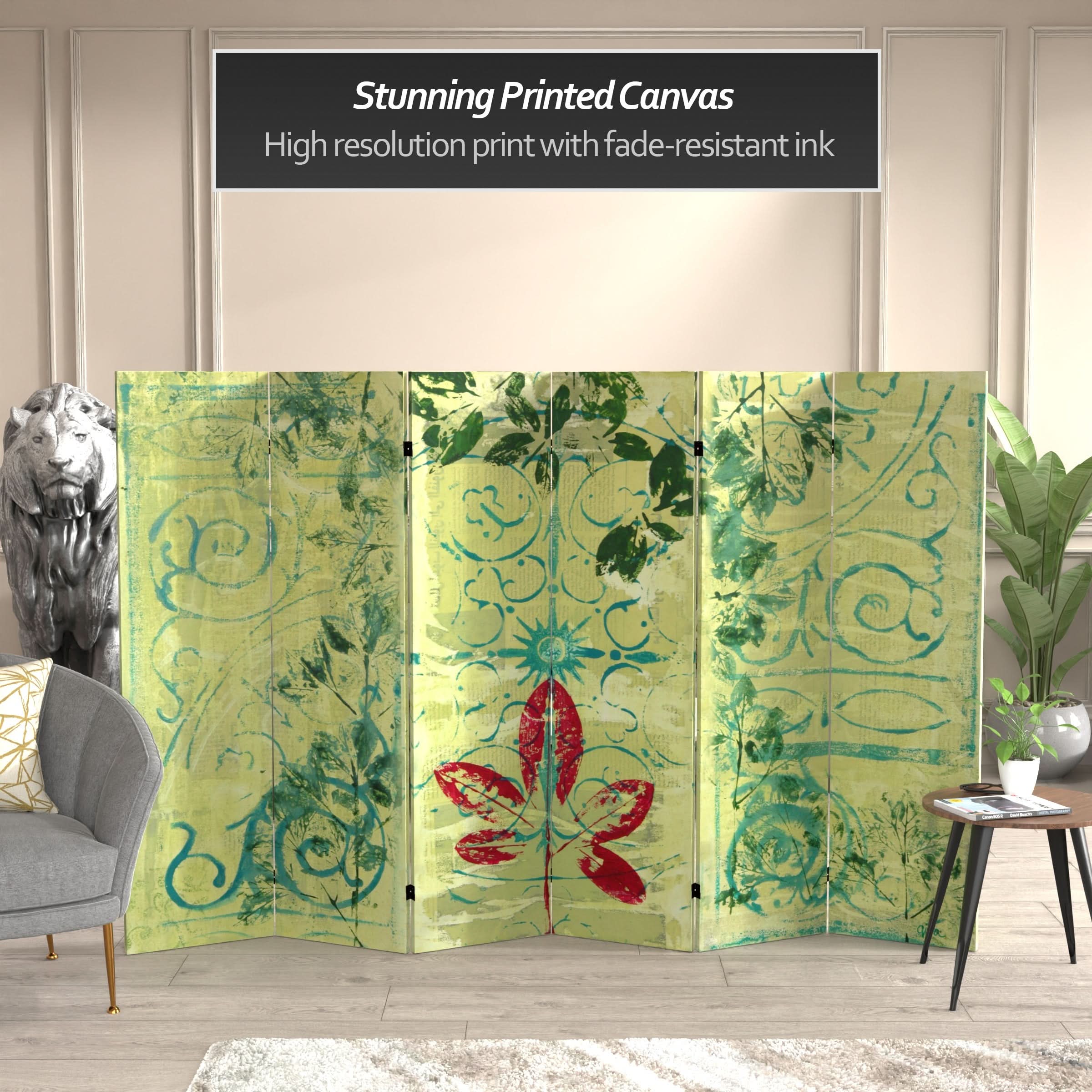 5 1/4 ft. Garden Gate Canvas Room Divider 6 Panel