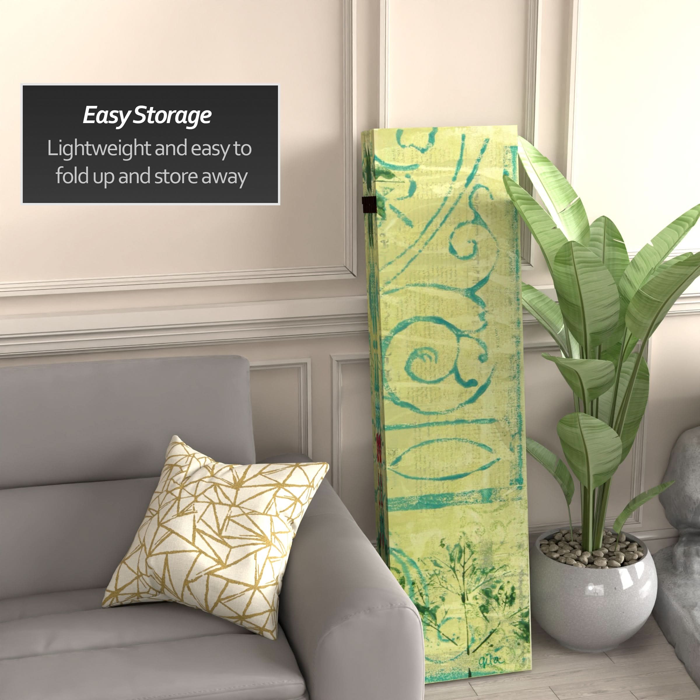 5 1/4 ft. Garden Gate Canvas Room Divider 6 Panel