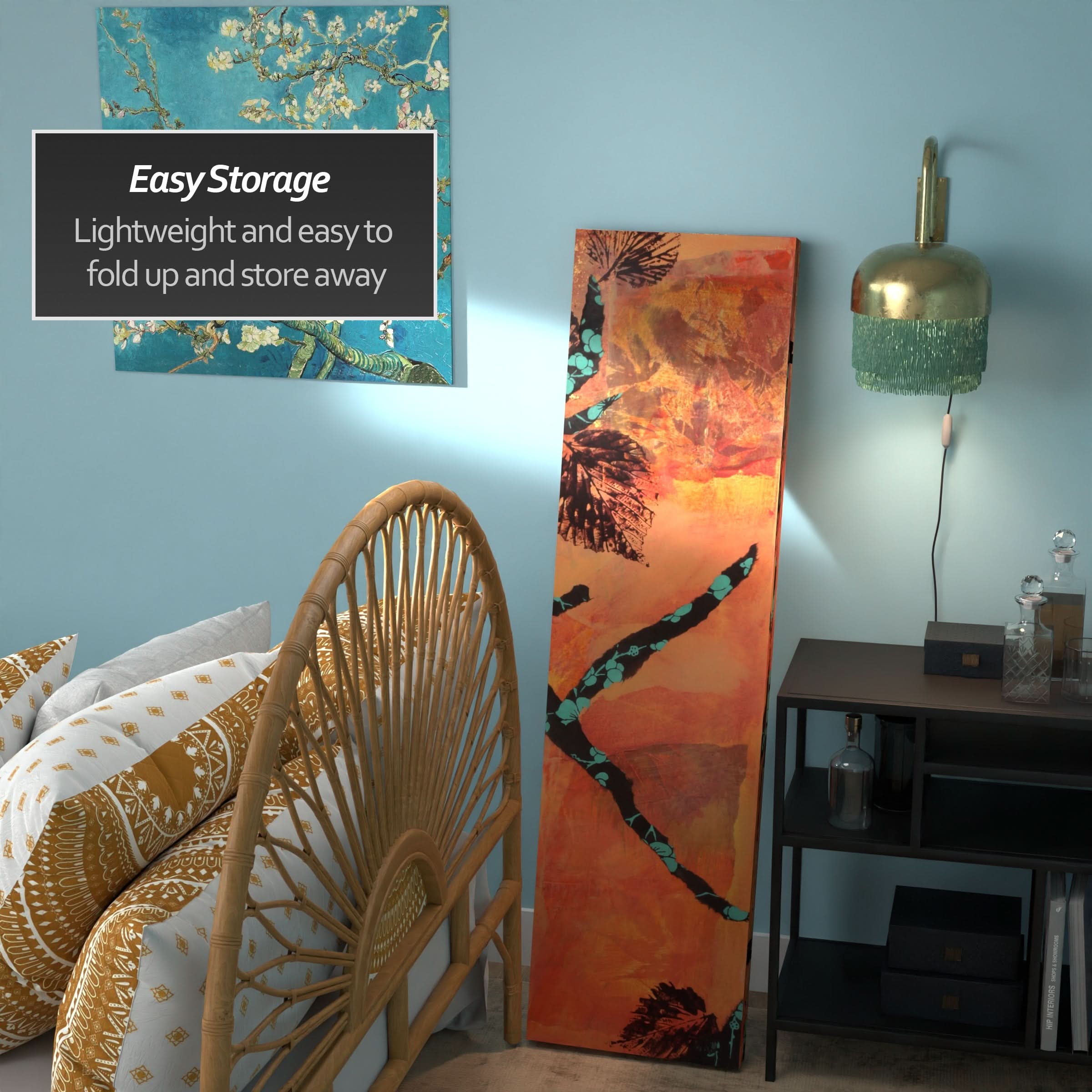 5 ft. Tall Rich Autumn Canvas Room Divider