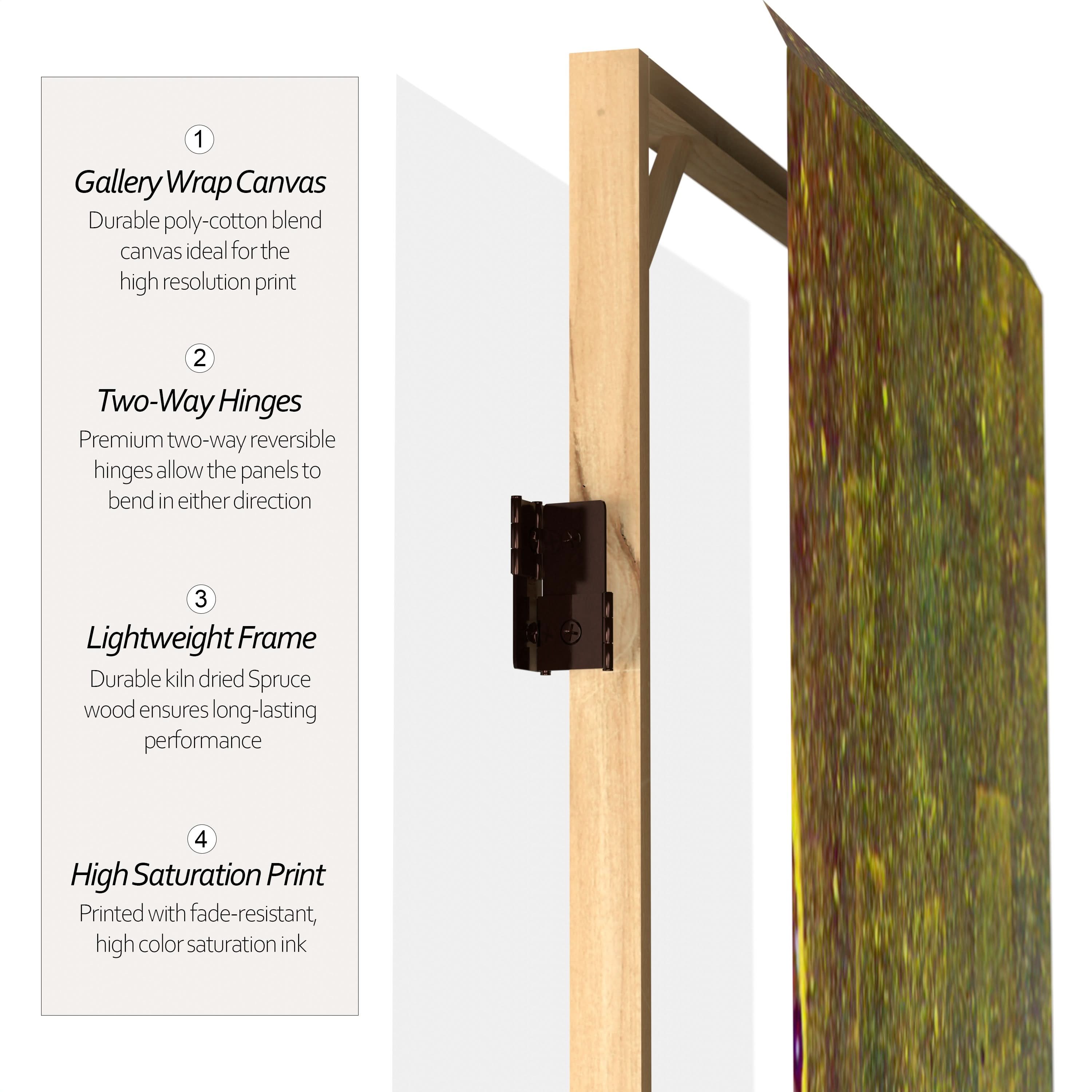 6 ft. Tall Double Sided Works of Klimt Room Divider - The Kiss/Tree of Life