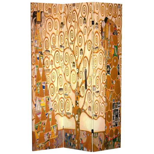 6 ft. Tall Double Sided Works of Klimt Room Divider - Stoclet Frieze