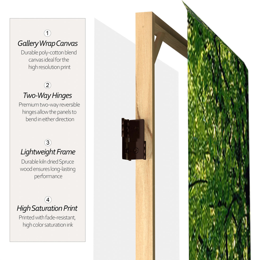 6 ft. Tall Double Sided Path of Life Canvas Room Divider