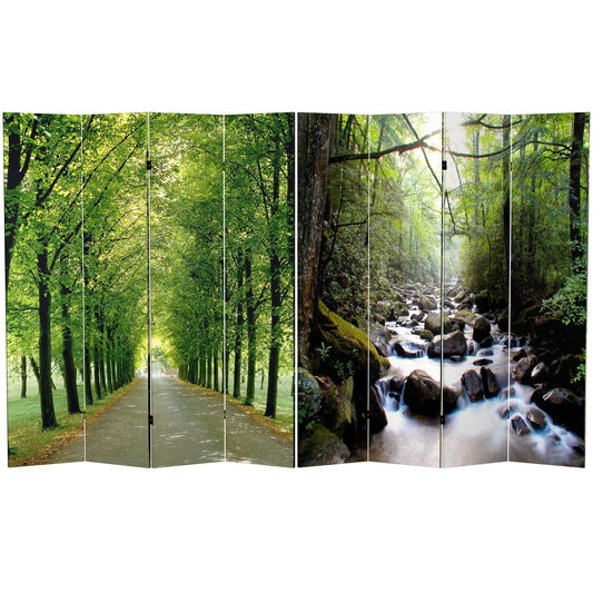 6 ft. Tall Double Sided Path of Life Canvas Room Divider