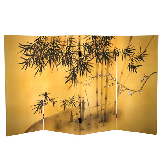 3 ft. Short Double Sided Bamboo Tree Canvas Room Divider