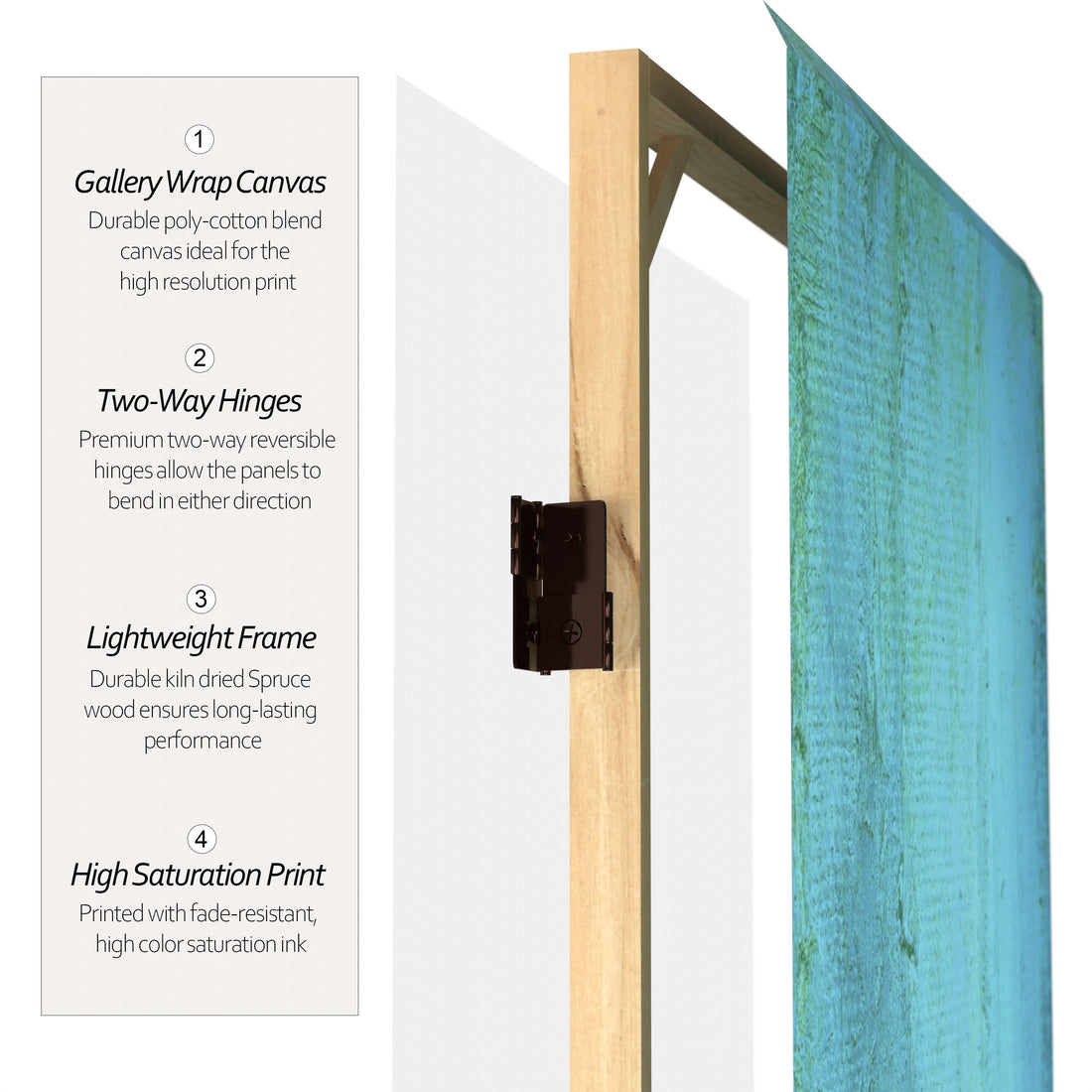 6 ft. Tall Double Sided Yin Yang/Om Canvas Room Divider