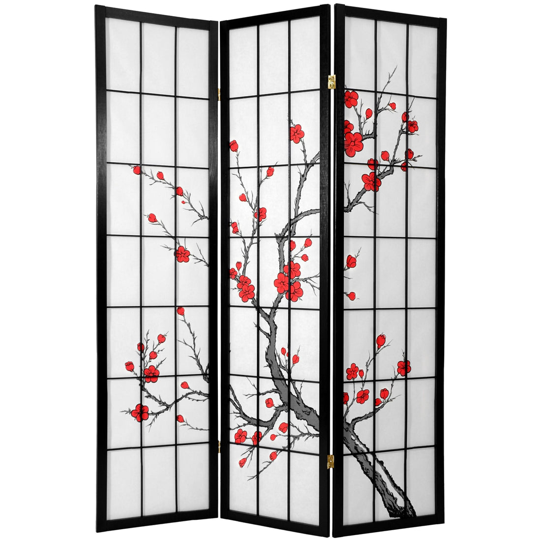 6 ft. Tall Cherry Blossom Shoji Screen 3 Panel