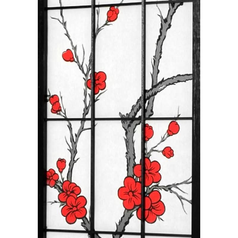 6 ft. Tall Cherry Blossom Shoji Screen 3 Panel