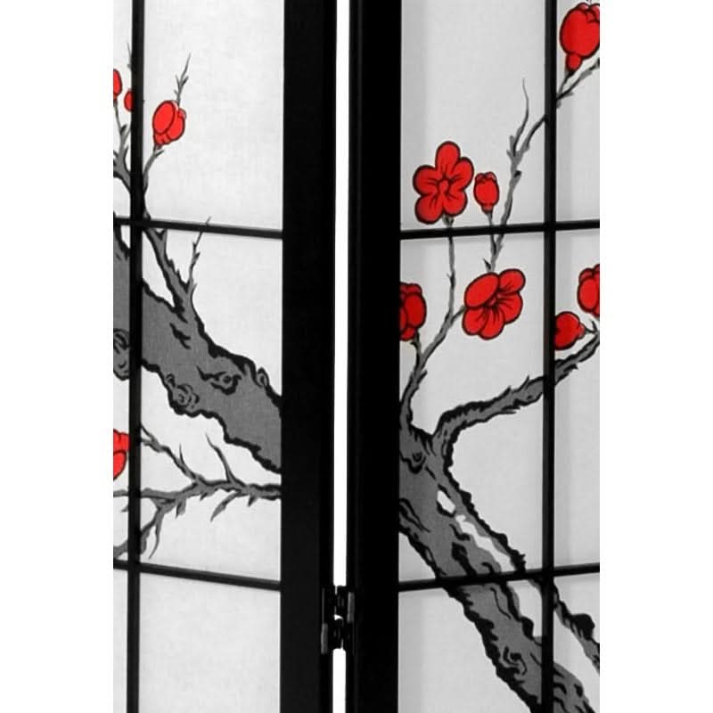 6 ft. Tall Cherry Blossom Shoji Screen 3 Panel
