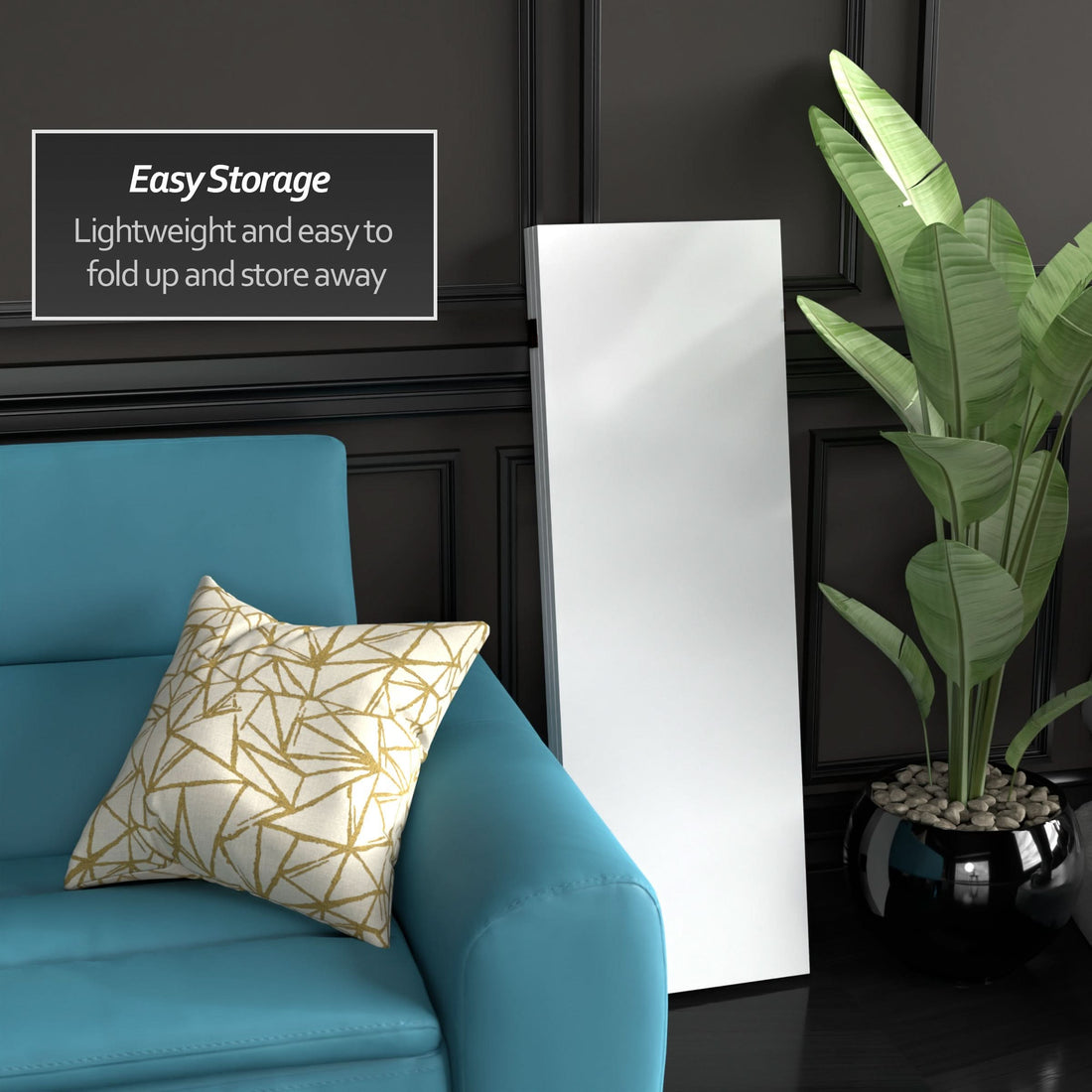 Do It Yourself Short 4 ft. Canvas Folding Screen
