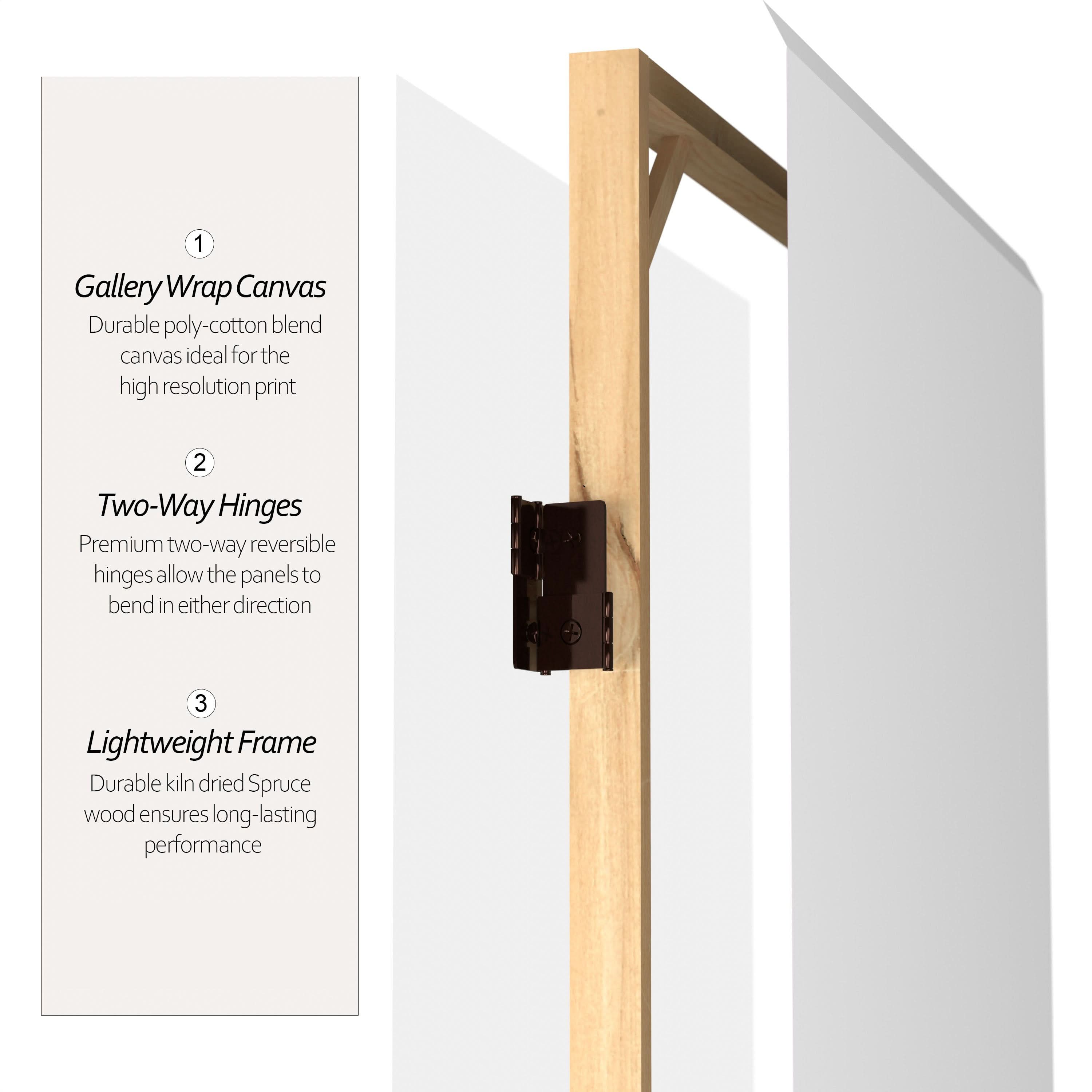 Do It Yourself Short 4 ft. Canvas Folding Screen
