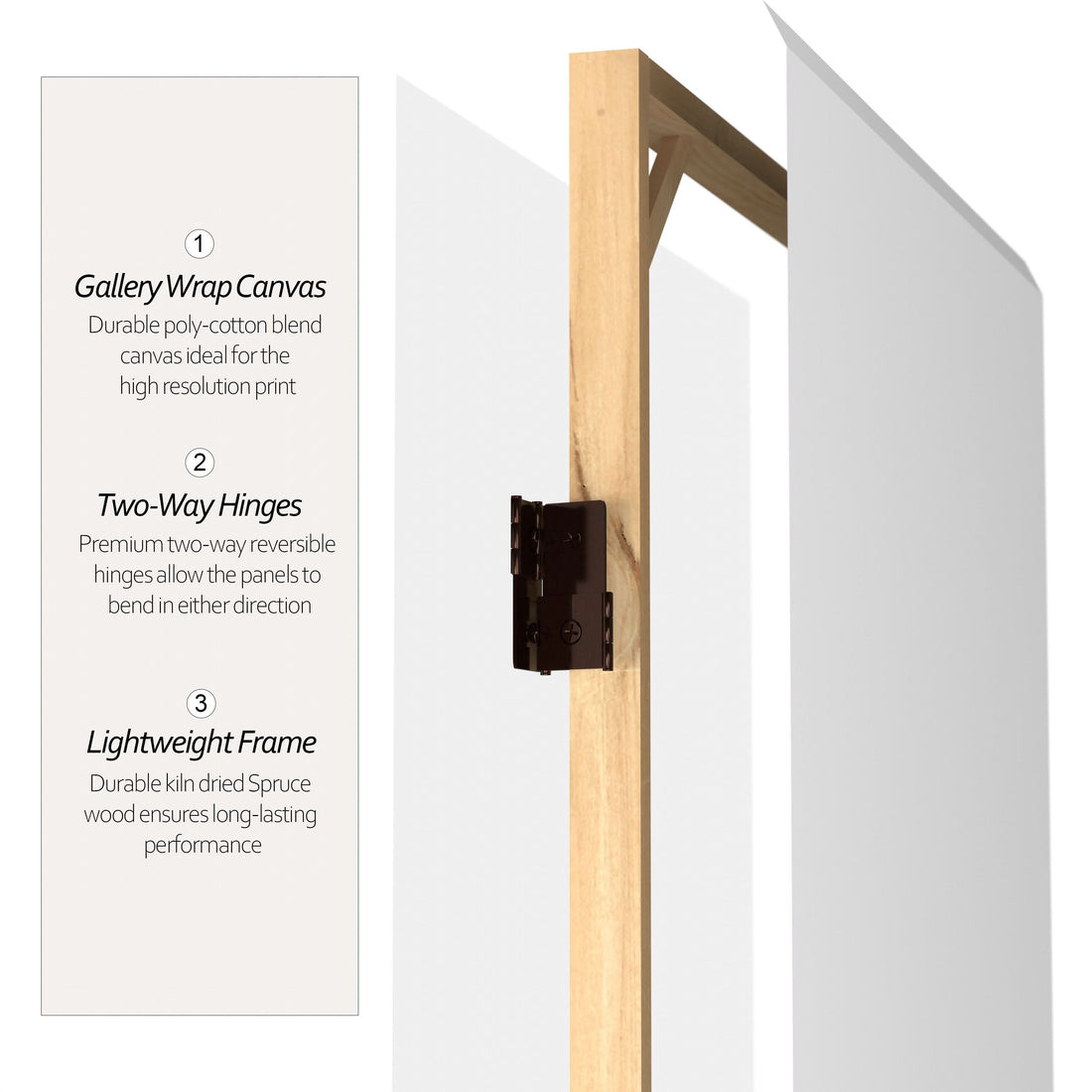 Do It Yourself Short 4 ft. Canvas Folding Screen