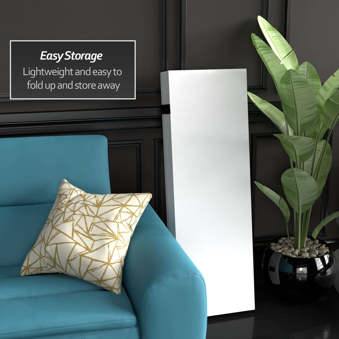 Do It Yourself Short 4 ft. Canvas Folding Screen