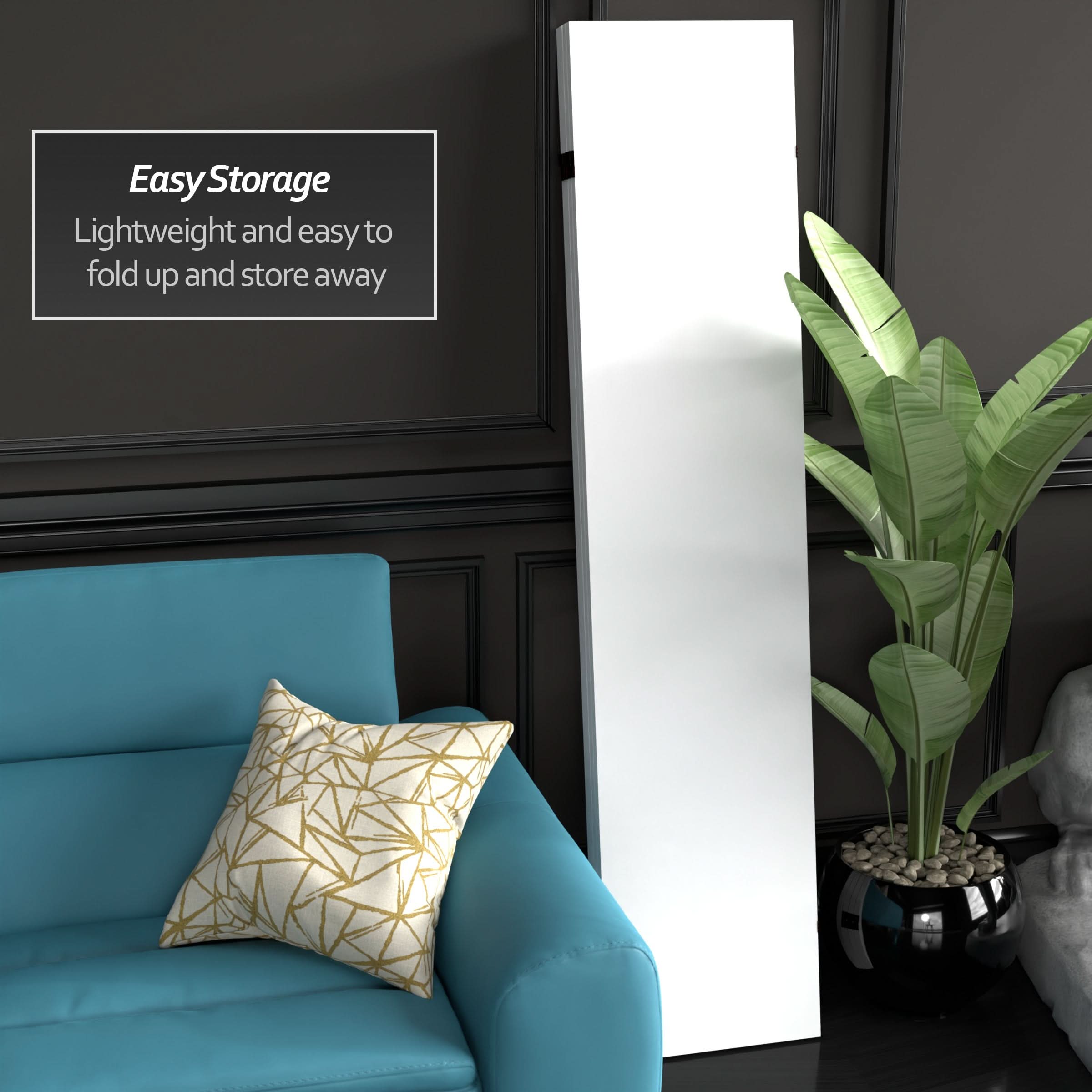 Do It Yourself Tall 6 ft. Canvas Folding Screen