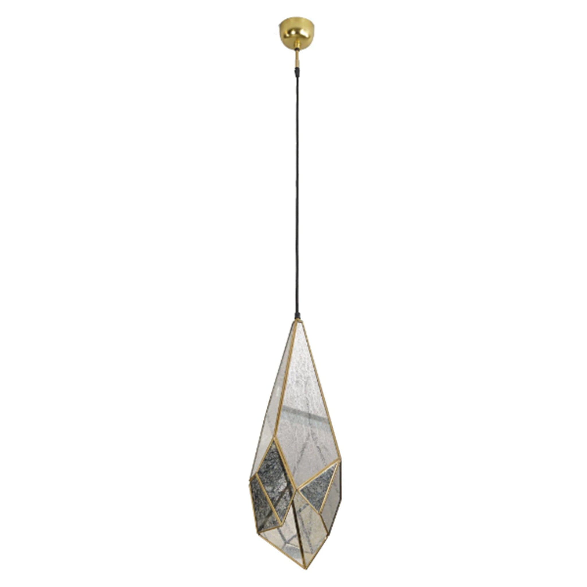 Bali Boho Glass Teardrop Hanging Pendant Light